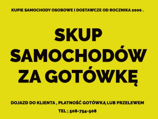 Skup samochodów za gotówkę 